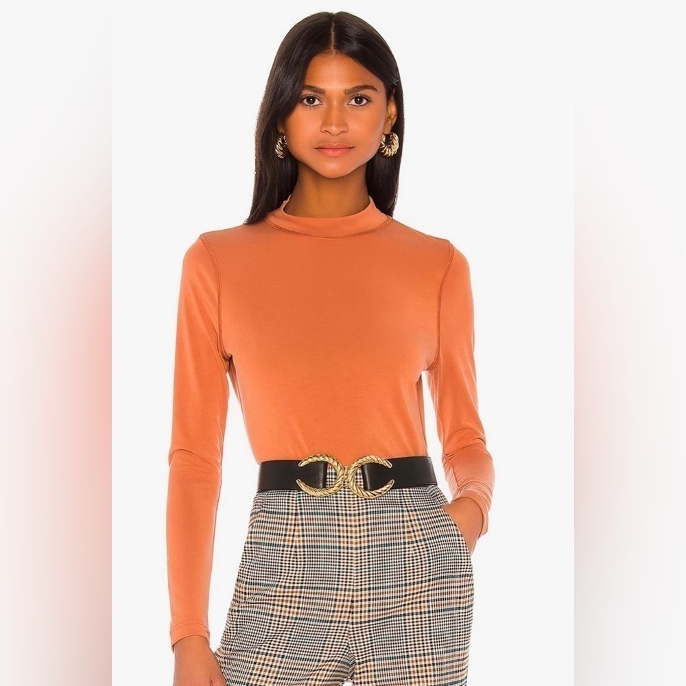 NWT L'Academie The‎ Mirla Top Terracotta Revolve S Wardrobe Basics Casual